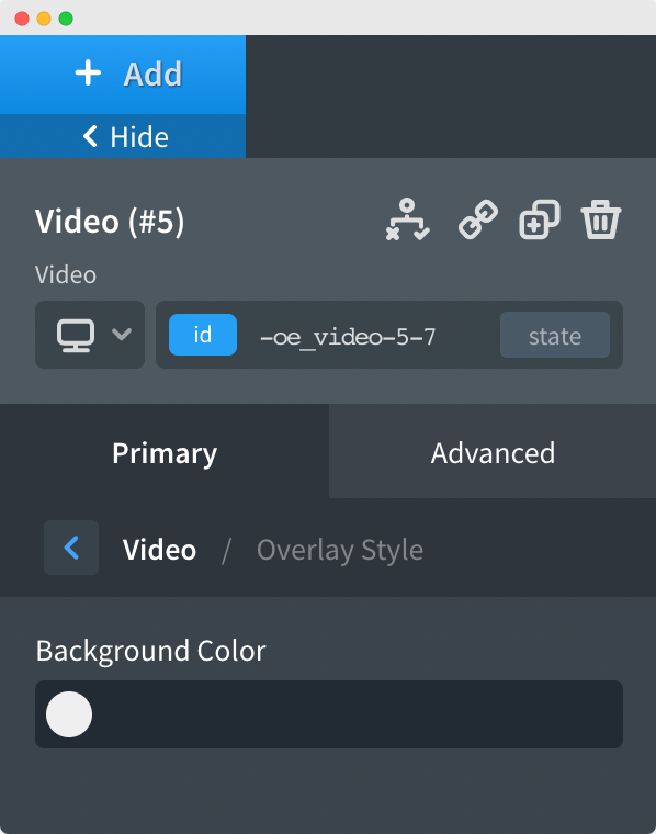 Overlay Style in Video Element