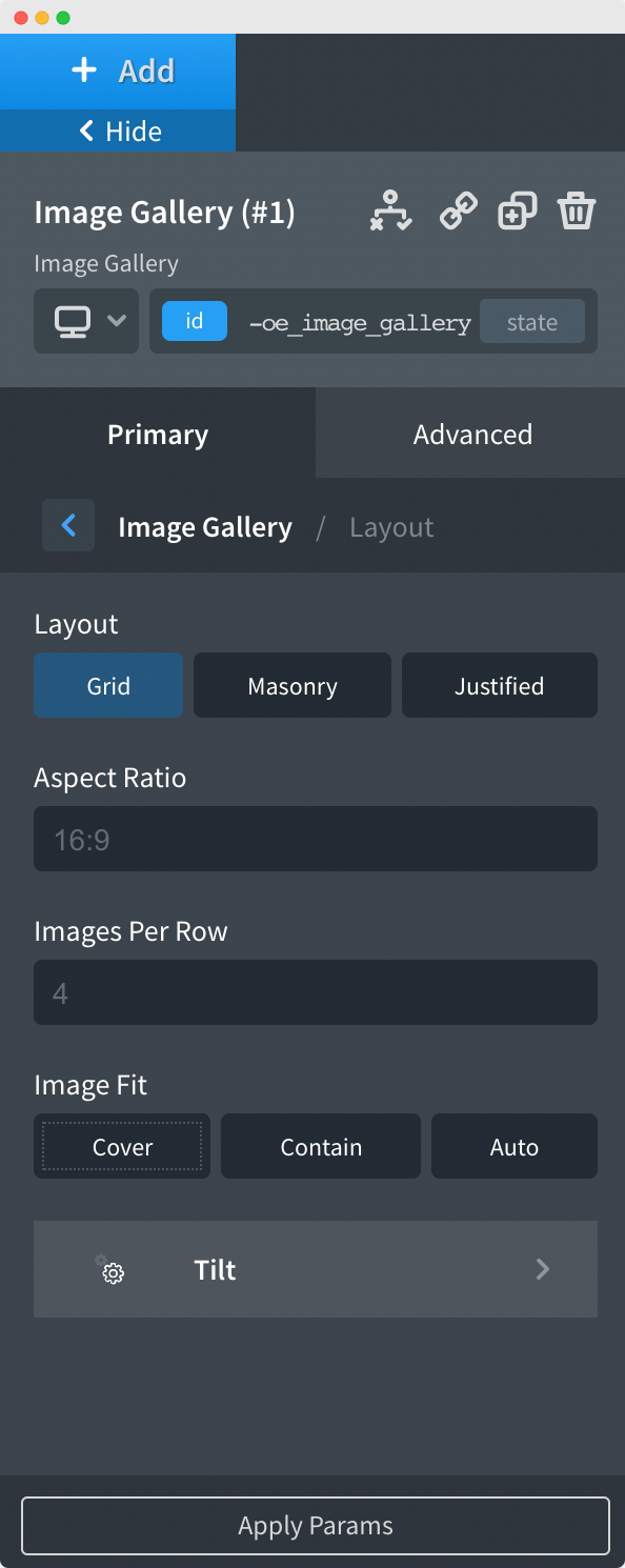 Image Gallery Element Overview - Oxy Extended